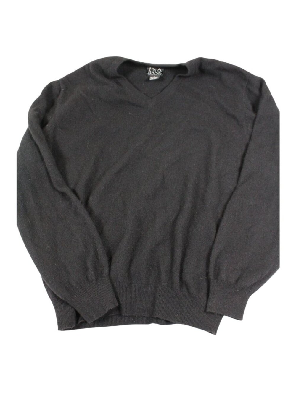 Jos A Bank Black 100% Cashmere V-Neck Sweater Large Mens